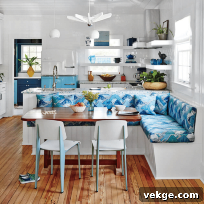 Small Wooden Coastal Dining Table