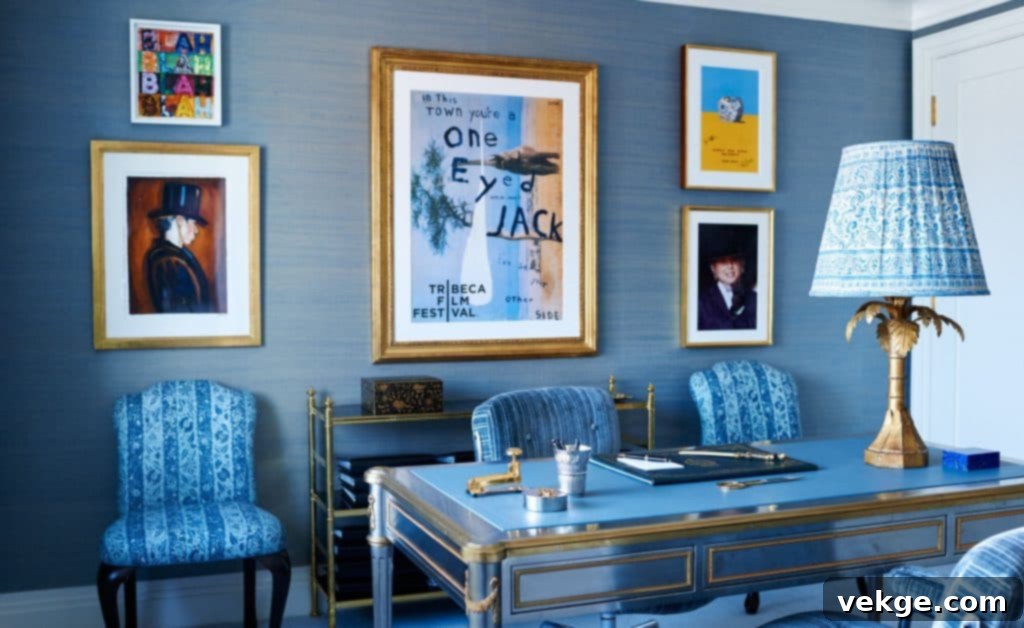 blue farmhouse office
