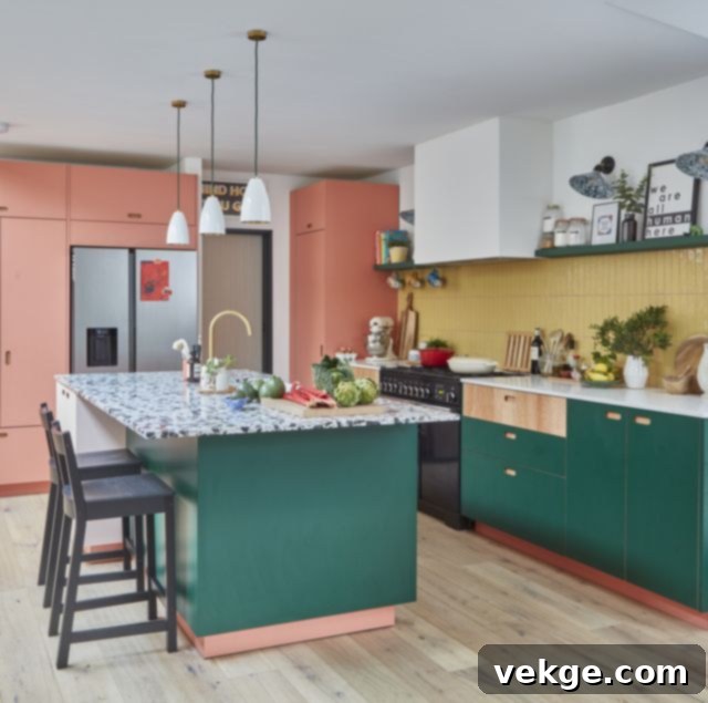 Colorful Tinge to a Boring kitchen