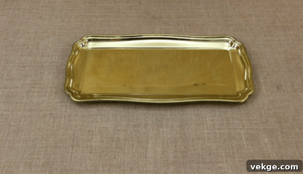Vintage Tray Made of Gold or Brass for small items