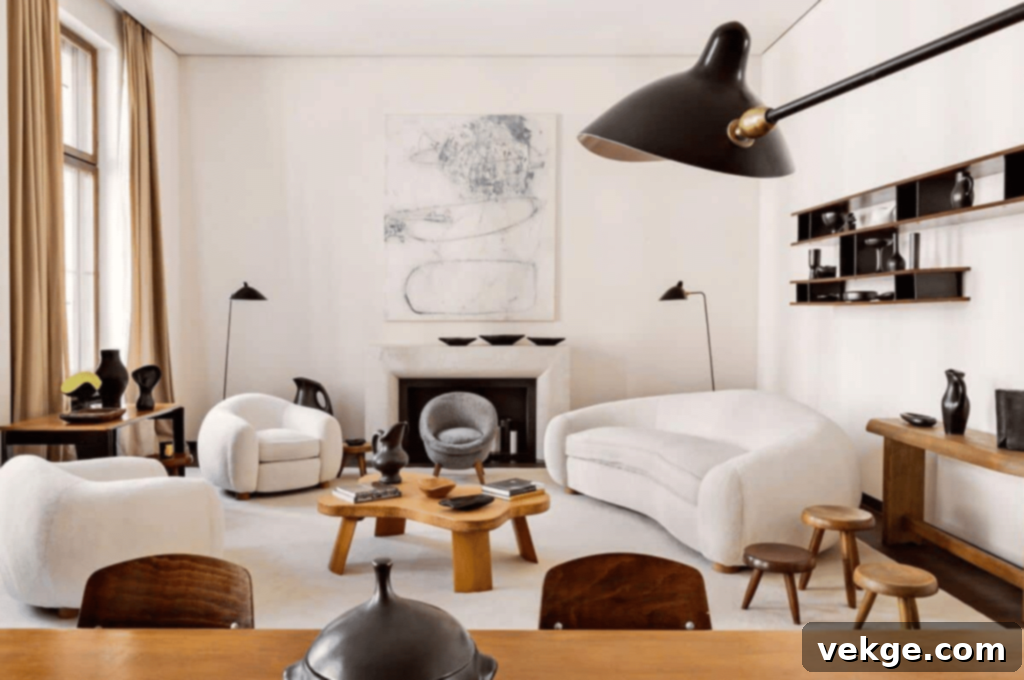 Contemporary art leaned against a wall in a Parisian apartment