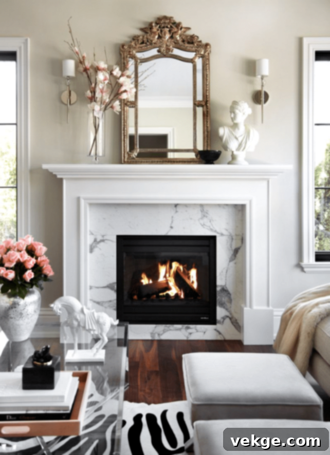 Classic white bust sculpture as Parisian interior decor