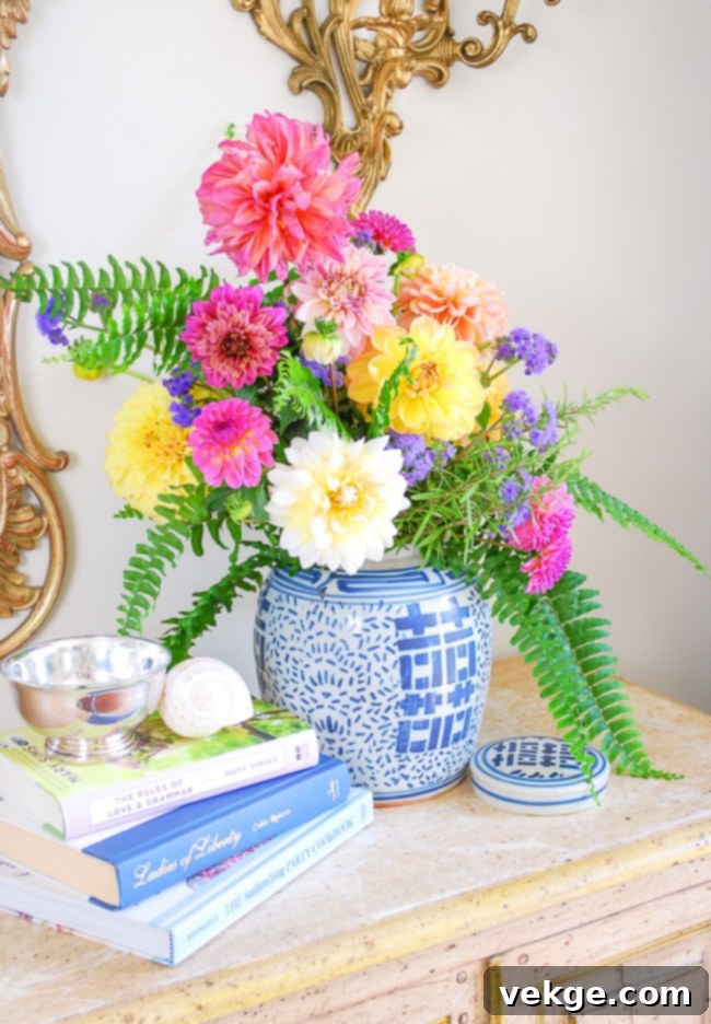 Ginger Jar as Flower Vase