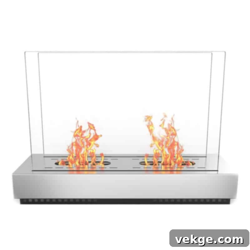 Carice Ethanol Fireplace - Contemporary Ventless Fireplace