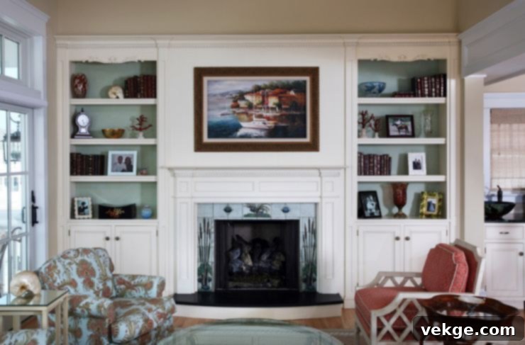 An Attached Bookcase is a Must-Have - Fireplace with Storage