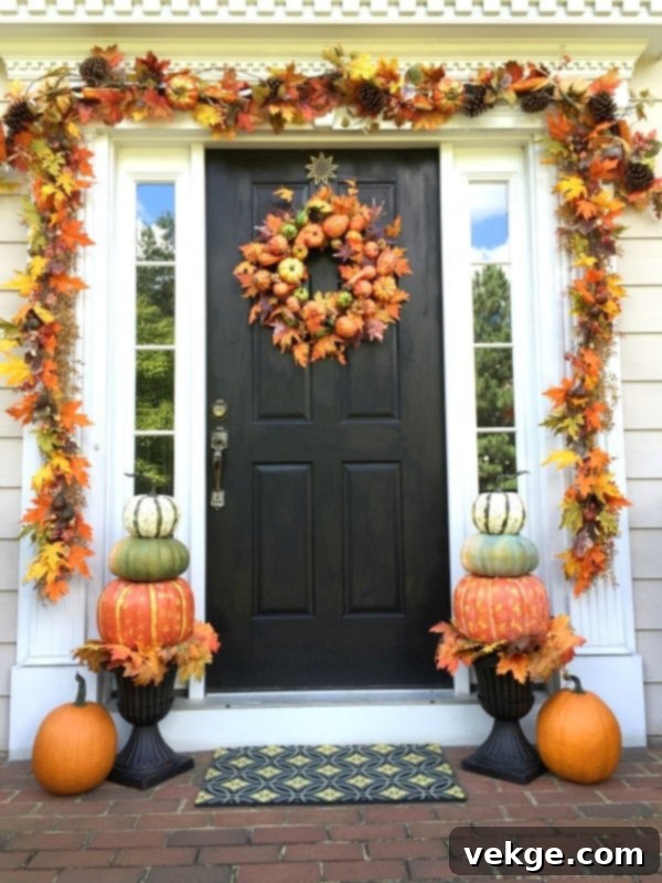 decorated fornt porch:door