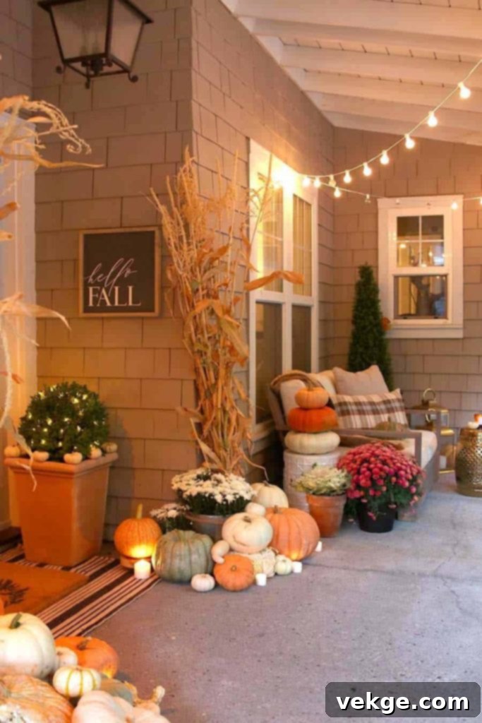 front door and steps