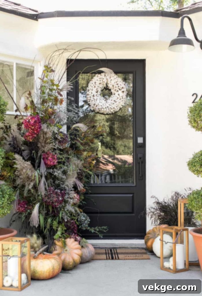 Pumpkin and Wreath