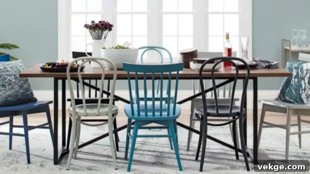 Wood Dining Table with Iron Legs