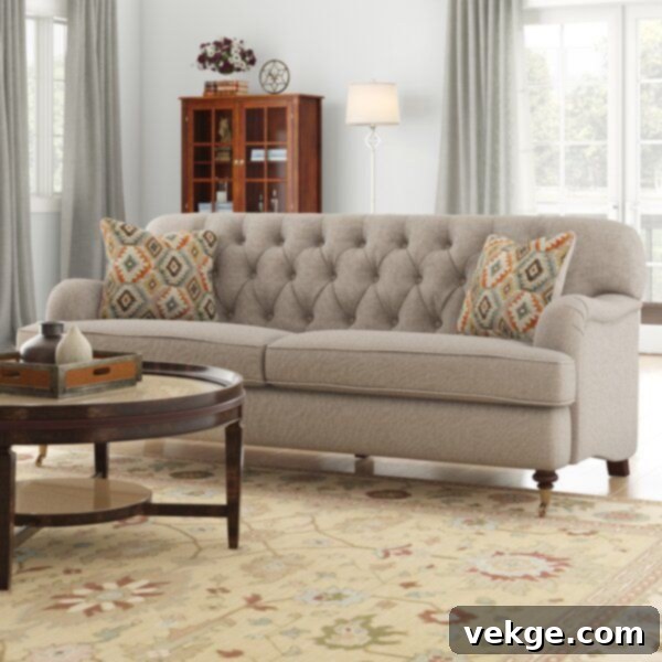 Bathalo Upholstered Roll Arm Sofa