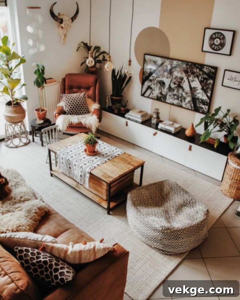 Boho Punch with Earthy Furniture