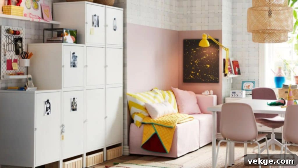Well-organized home office with ample storage solutions