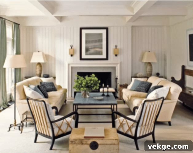 Glamorous living room decor showcasing perfect symmetry