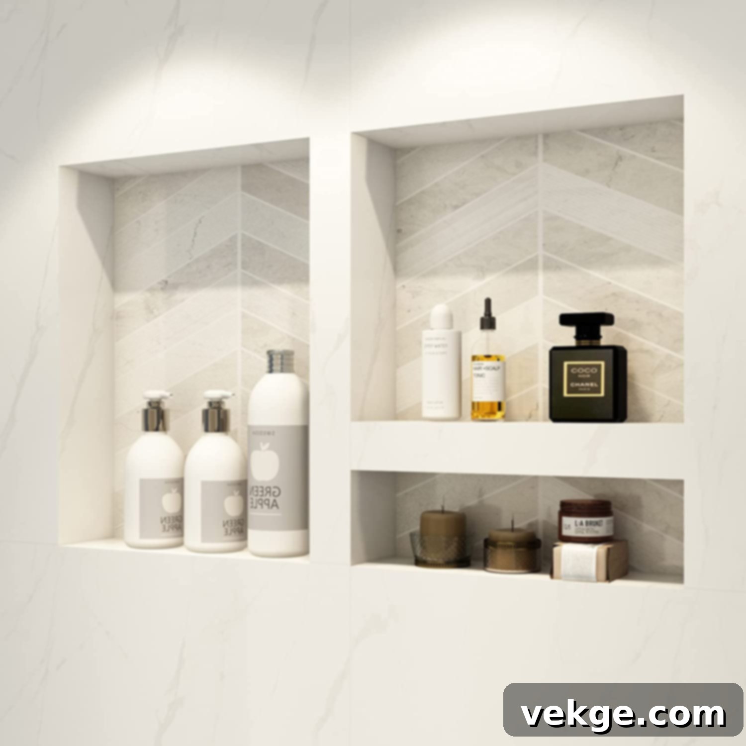 recessed shelf