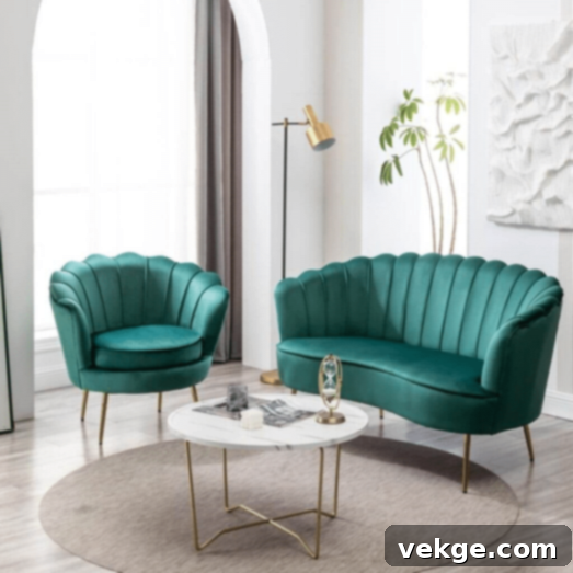 Three-seater Shell Sofa