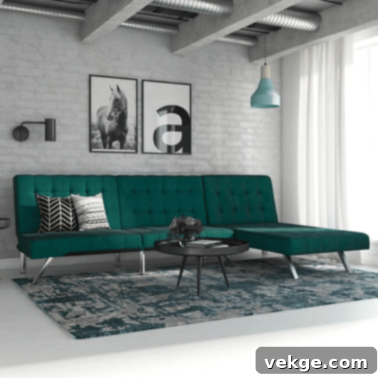 Smart Sectional Velvet Sofa