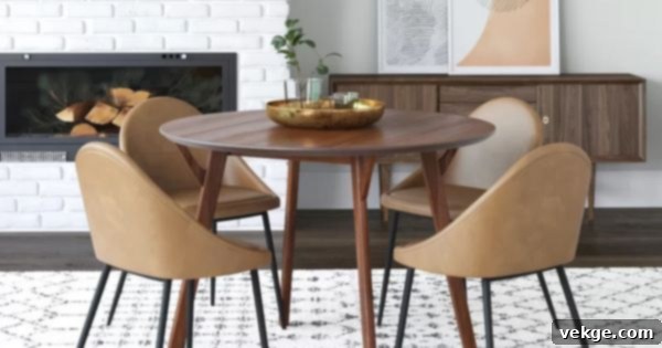 Lumini Round Dining Table with Scandinavian style
