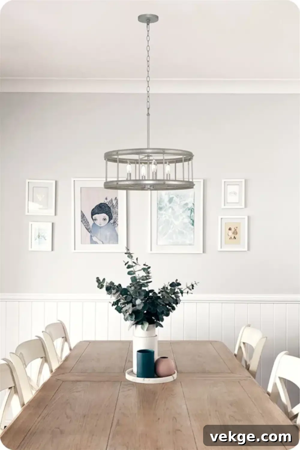 Industrial Chic Galvanized Finish Chandelier