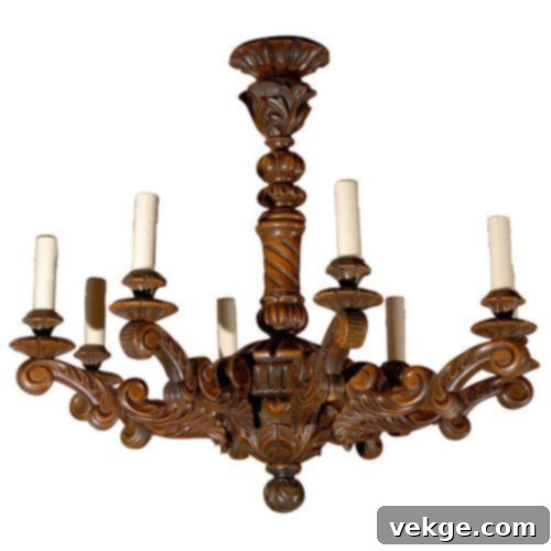 Rustic Wooden Chandelier for Beach Homes