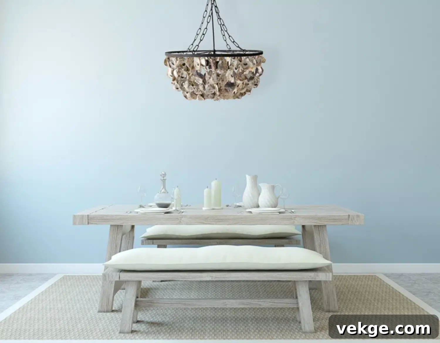 Distinctive Oyster Shell Chandelier