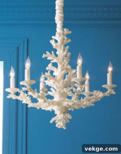 Aesthetic White Coral Chandelier