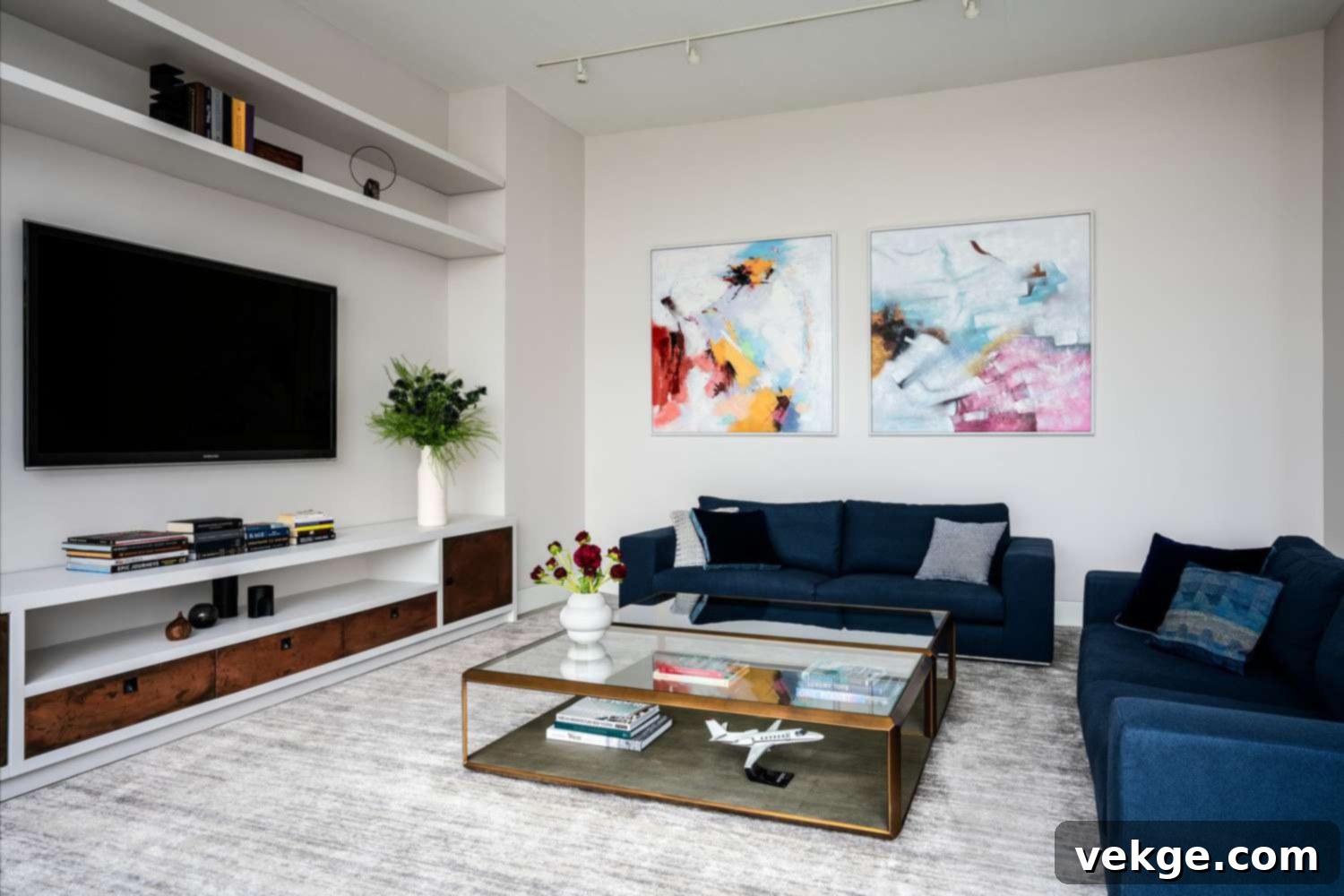 White Rug with blue velvet sofa living room ideas