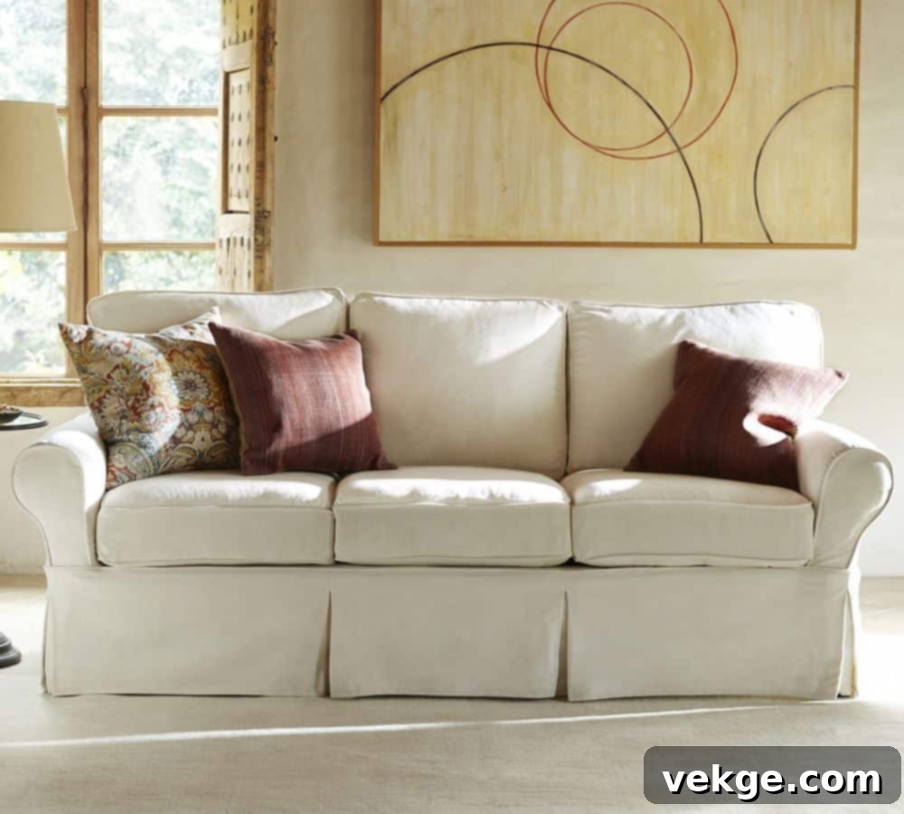 pottery barn PB basic slipcover sofa 