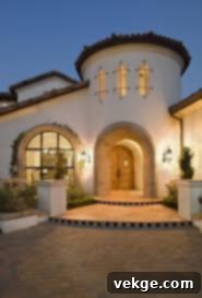 Spanish-Style Architecture with Stucco and Archways