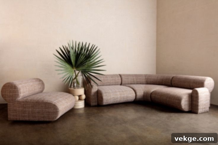 Esfera Sectional Sofa with pure geometric modern design