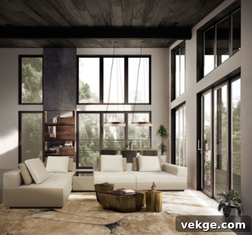 Capuchin Modular Sofa with integrated walnut side table