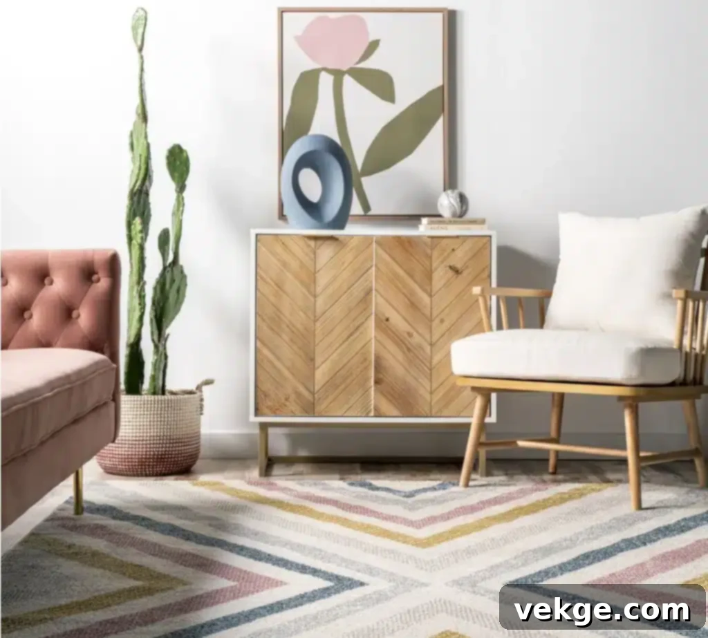 Chevron Scandinavian Area Rug
