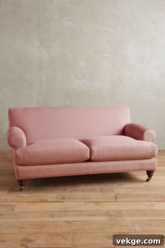 Two Cushion Pink sofa