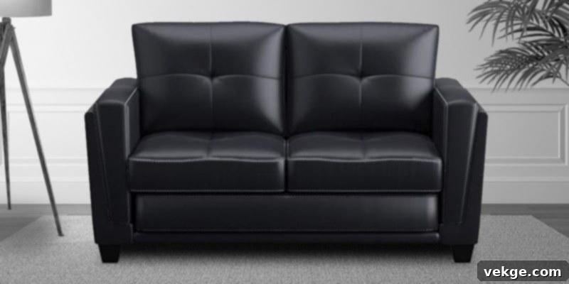 Cozy Plush Settee Sofa for Small Spaces
