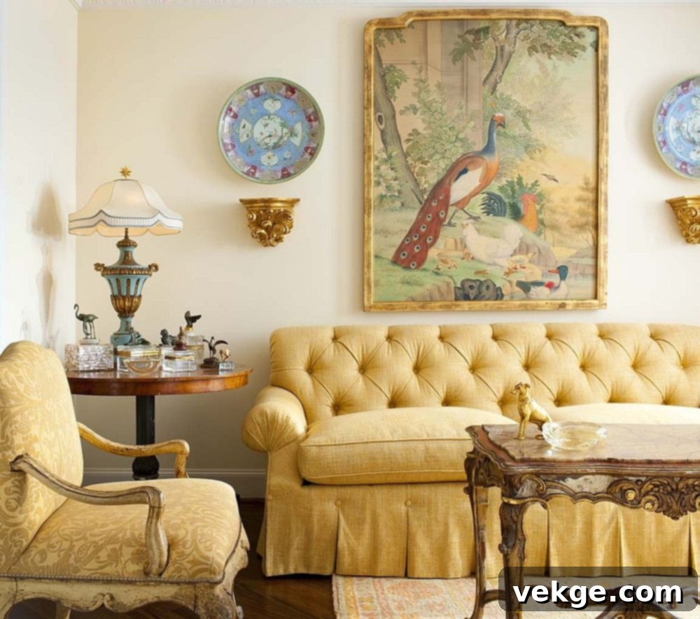 Elegant Skirted Traditional Sofa