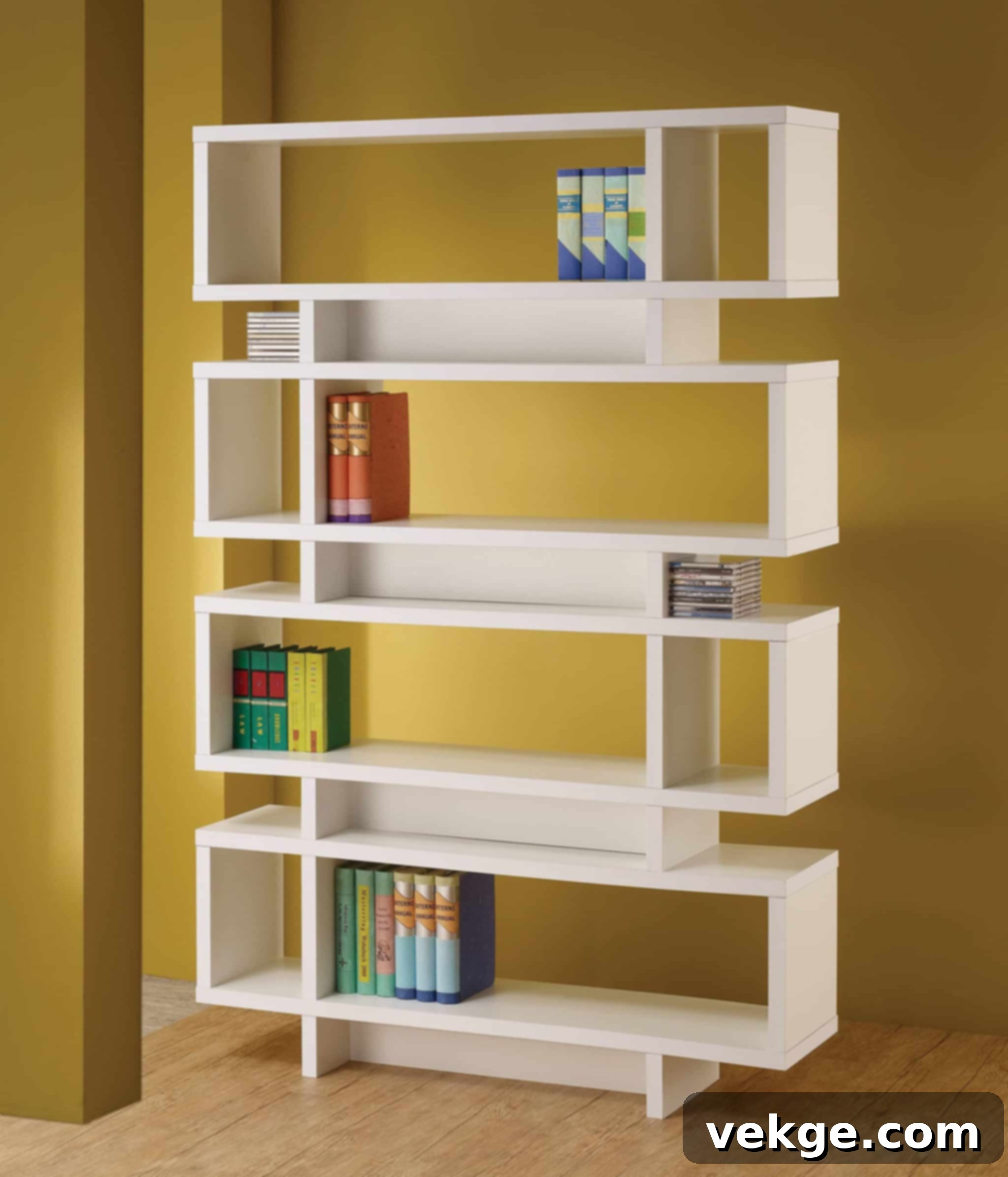 4-Shelf Reversible Bookcase