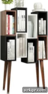 8 Cube Modern Bookcase with Legs 