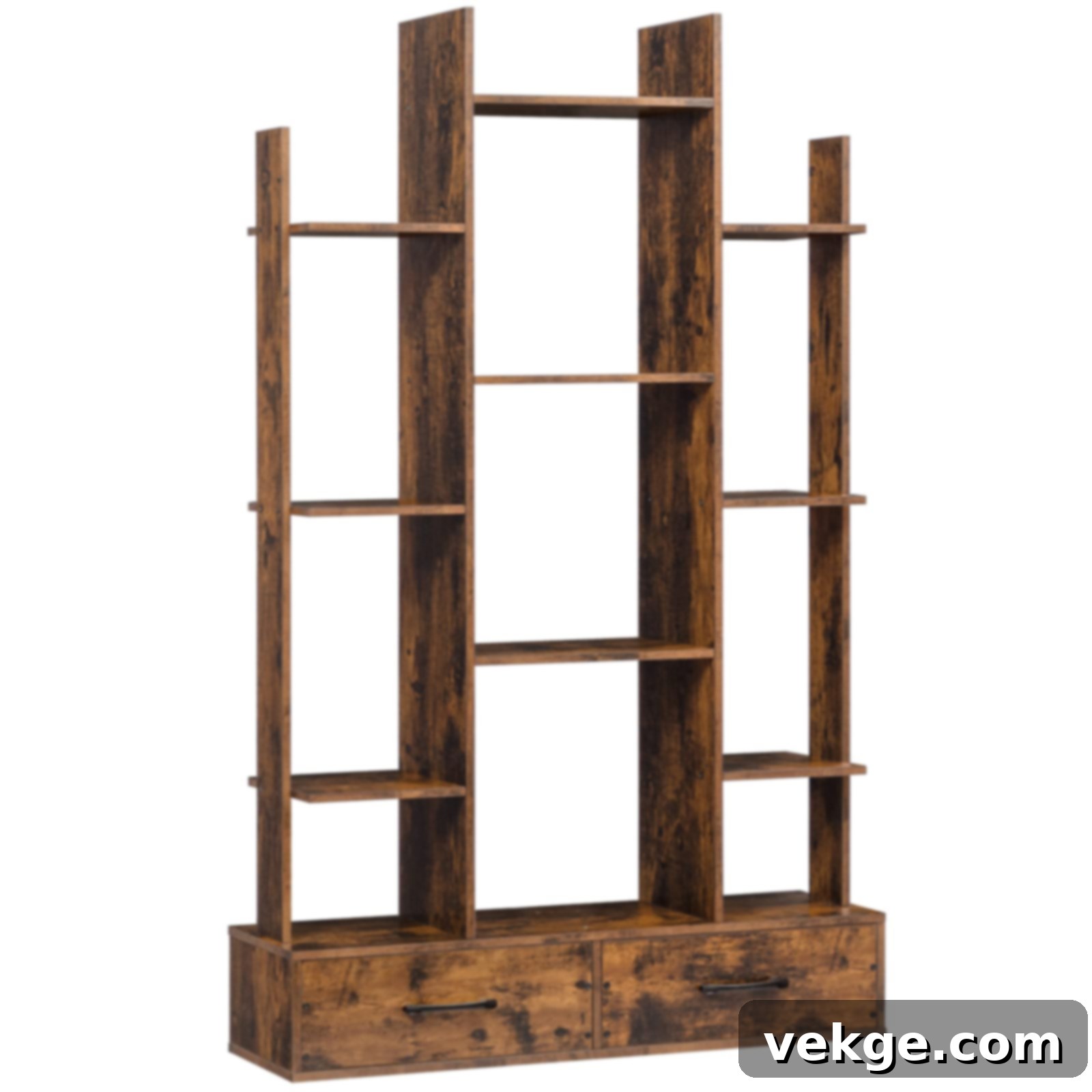 Tree-Shaped Bookcase with 13 Storage Shelves