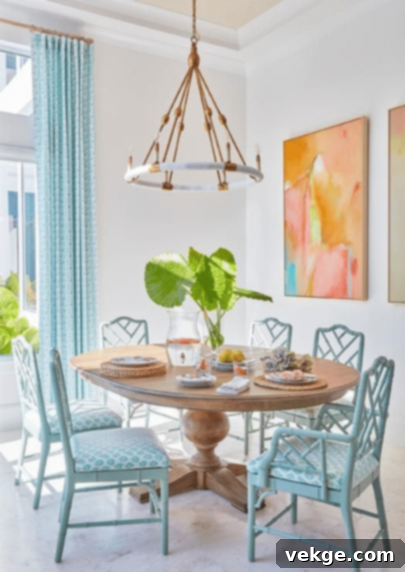 Pastel Colors coastal dining room