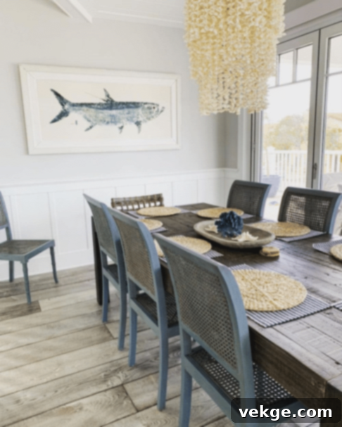 Tinge of Coastal Blue With Rustic Wood 