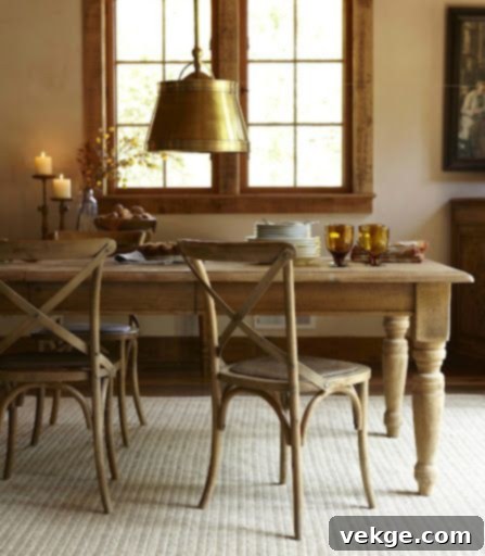 Rustic Harvest Dining Table with Hand-Finished Surface