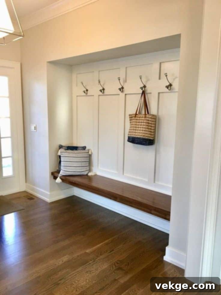 closet bench with decorative baskets for additional storage
