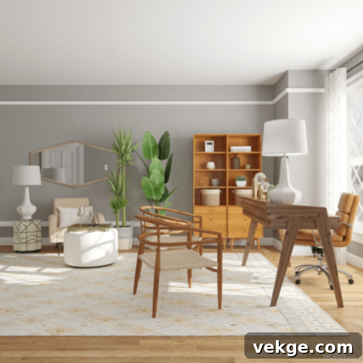 cozy feel of the office 