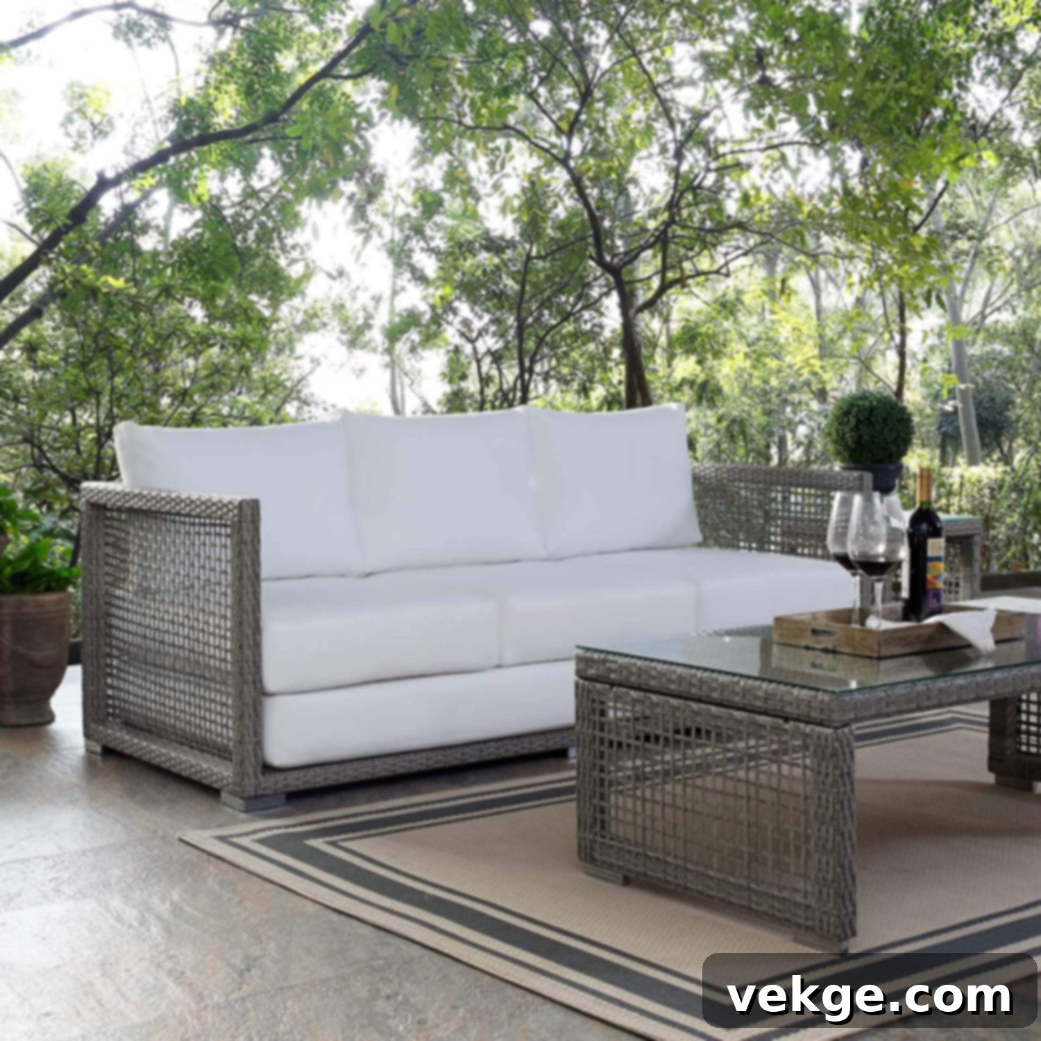 rattan couch 