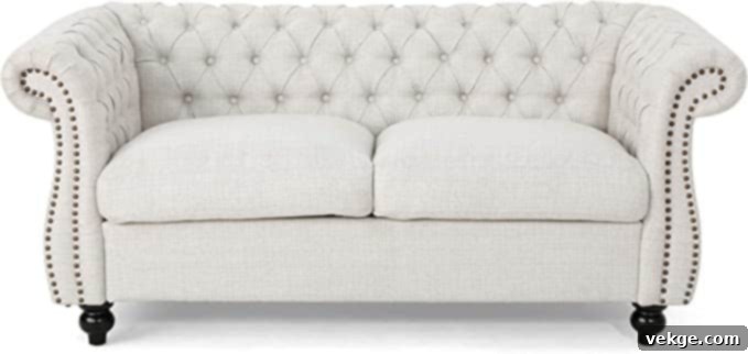 Christopher Knight Home Chesterfield Sofa - Tufted farmhouse sofa design