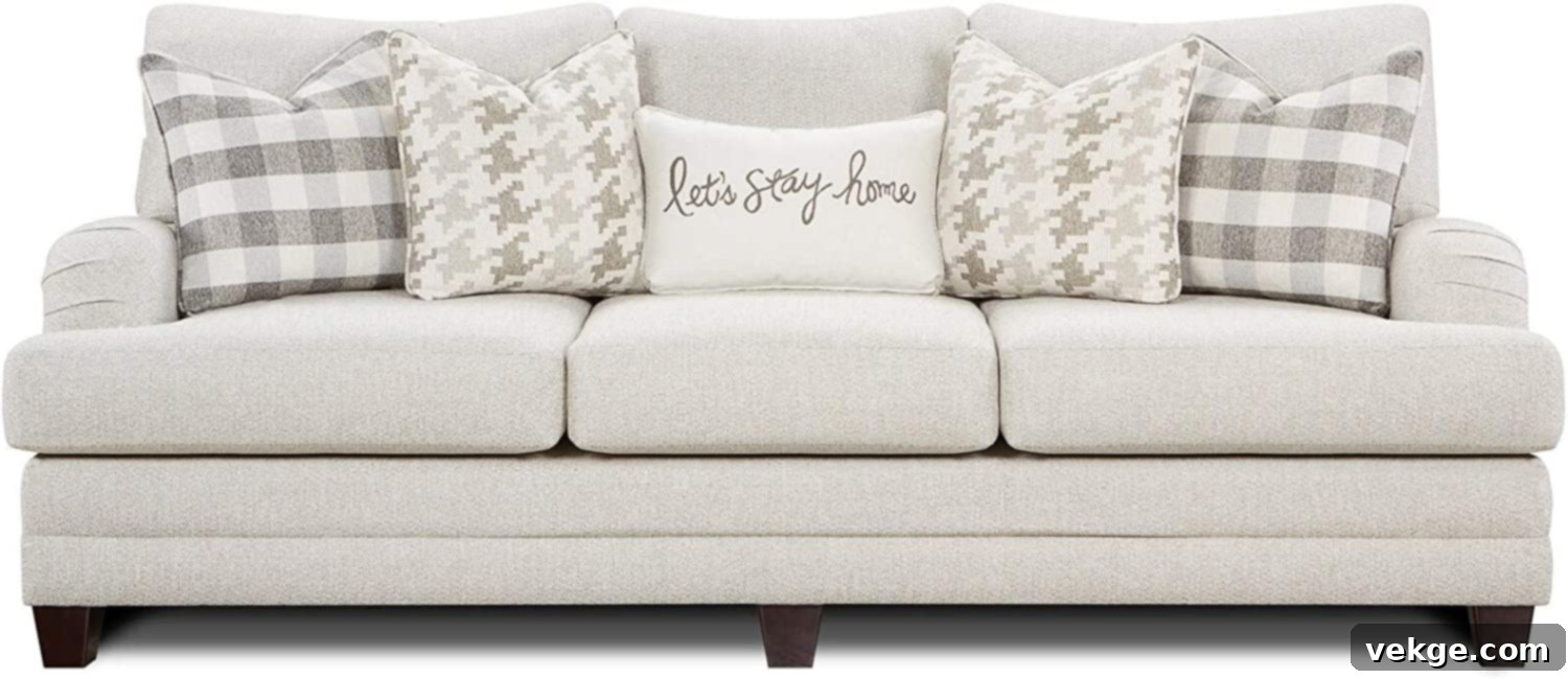 Basic wool sofa - Cushy, luxurious farmhouse living room sofa