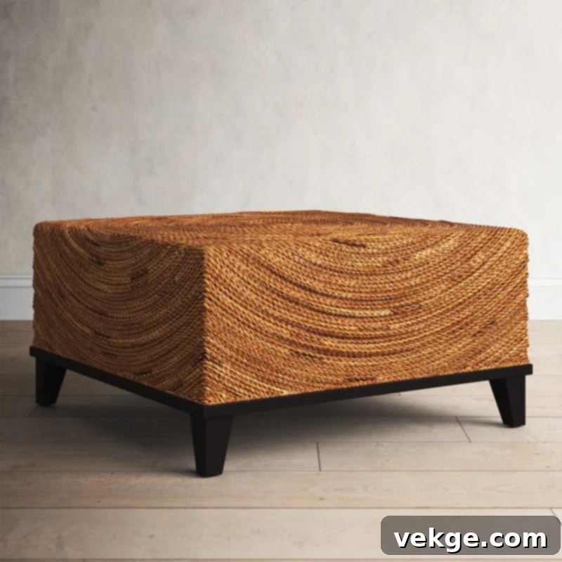 Bohemian Coastal Abaca Coffee Table