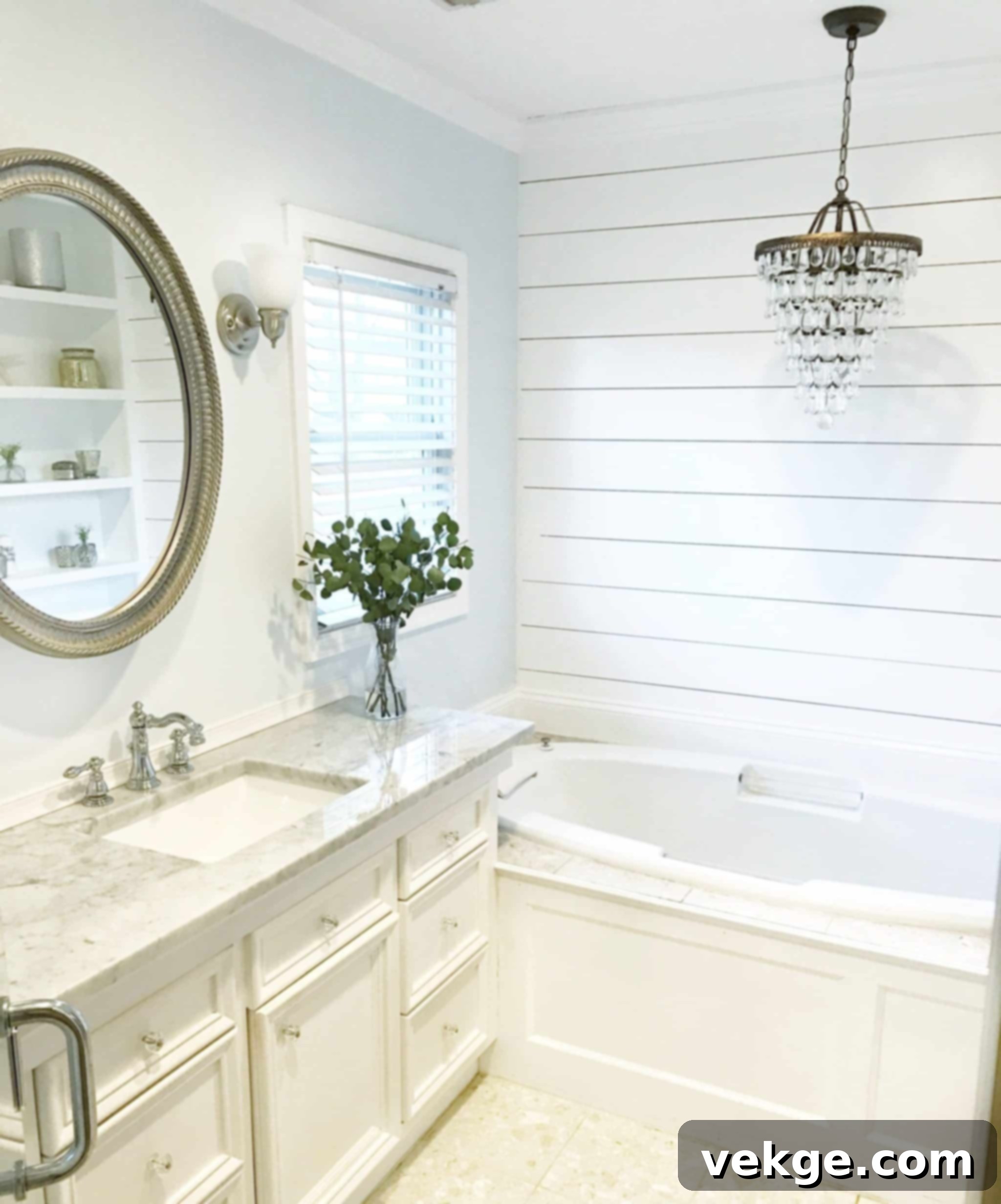White Shiplap Bathroom