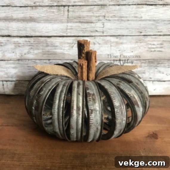 Collection of various metal pumpkins and gourds for fall decoration