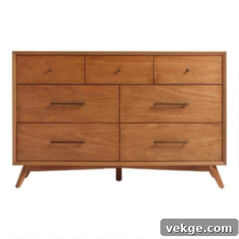 Large Acorn Wood Brewton Dresser crafted from Mahogany wood