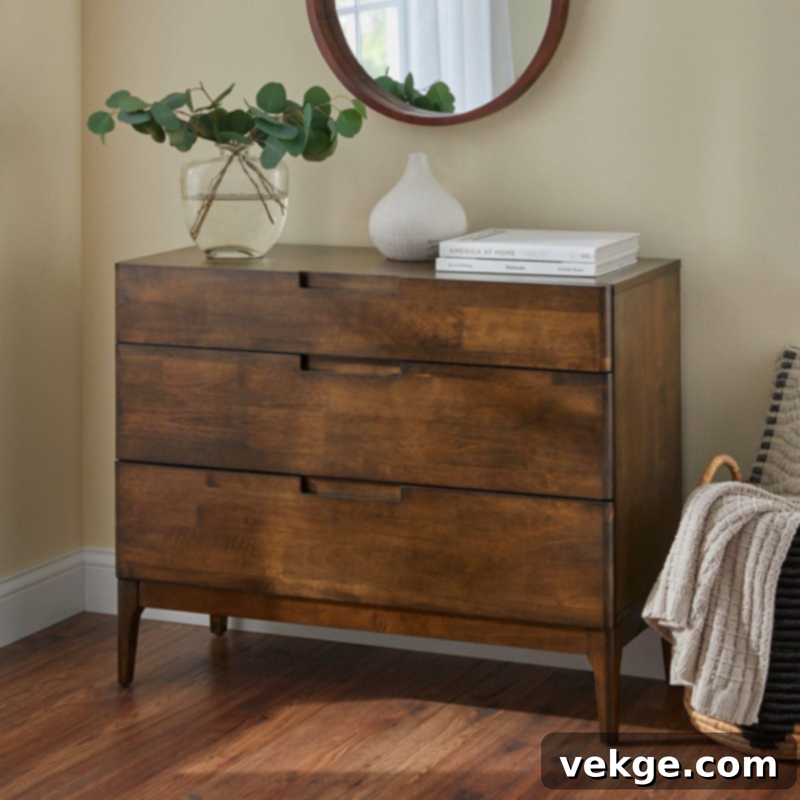 Lorraine Modern 3-Drawer Dresser with rustic reclaimed look